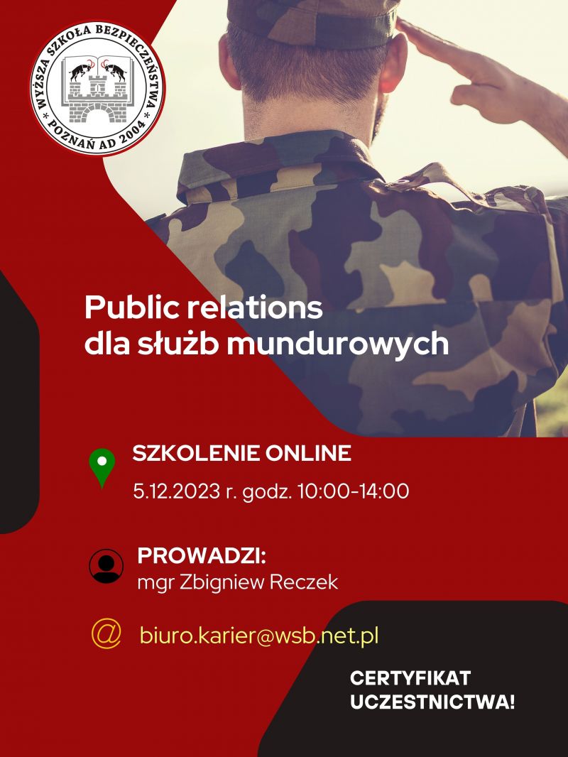 Szkolenie - Public relations dla służb mundurowych