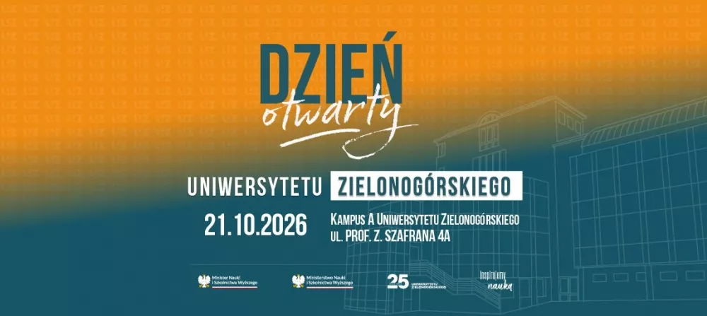 Grafika zapowiadająca Dzień Otwarty Uniwersytetu Zielonogórskiego 2026