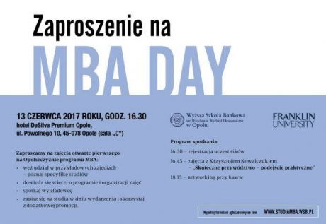 MBA Day w WSB w Opolu