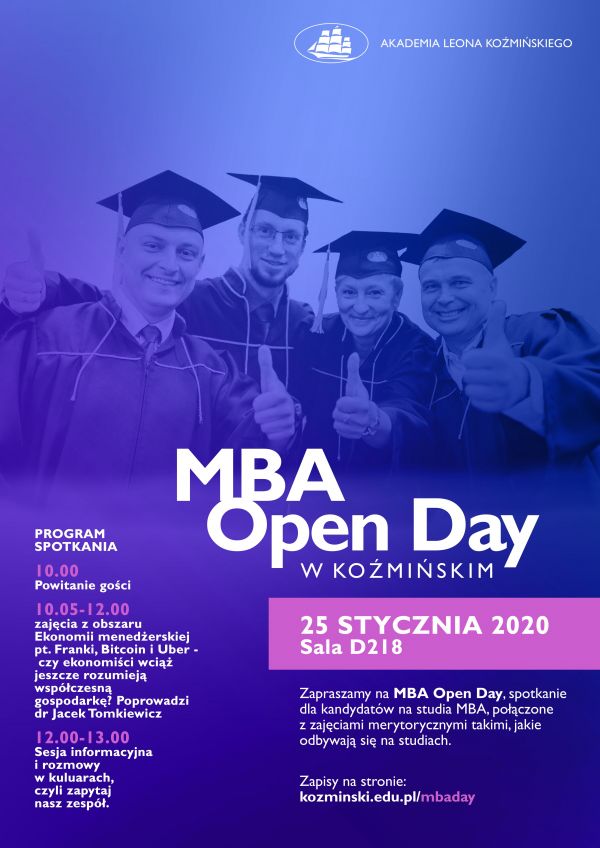 MBA - Open day plakat