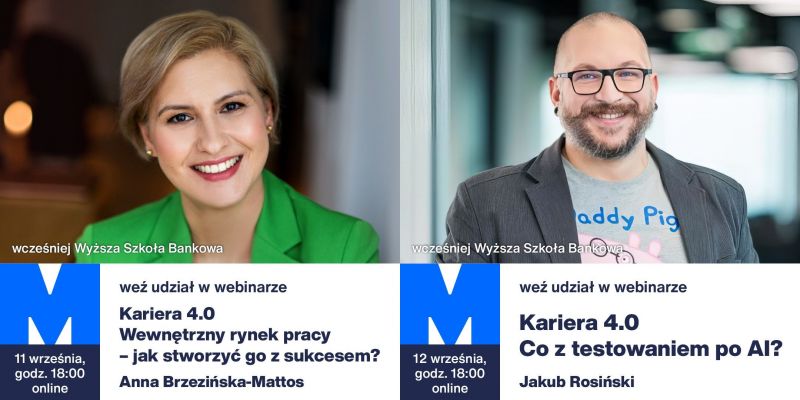 Kariera 4.0 - webinary na temat studiów podyplomowych prowadzonych przez WSB Merito w Gdańsku